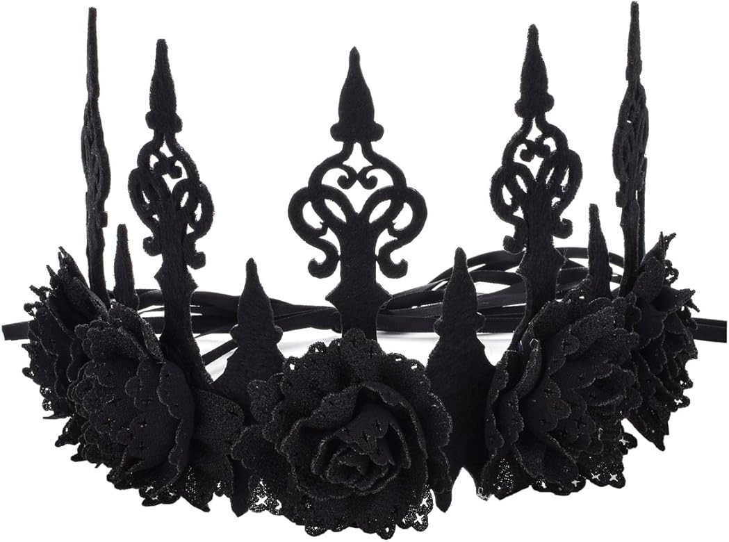 Rose Red Rose Flower Crown Woodland Hair Wreath Festival Headband F-67 | Amazon (US)