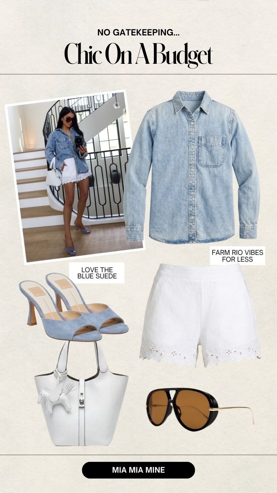 Target summer finds that look designer 
Target farm Rio inspired eyelet shorts
Target denim shirt ￼
Wearing an XS or 0 in everything
Summer weekend outfit

#LTKmomlife #LTKOver40 #LTKSeasonal