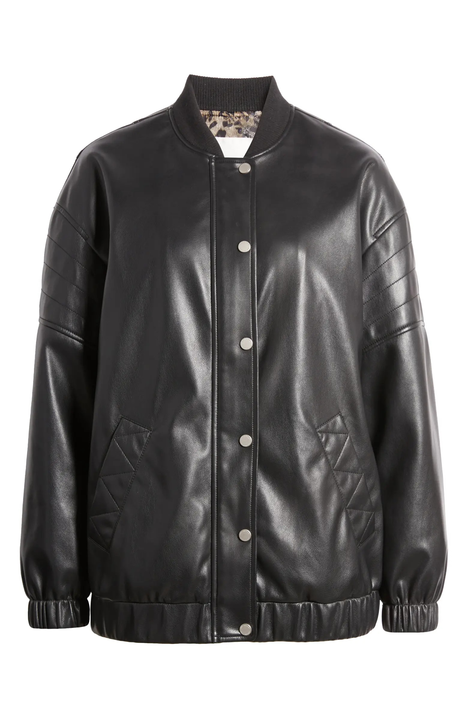 Relaxed Fit Faux-Ever Leather™ Bomber Jacket | Nordstrom