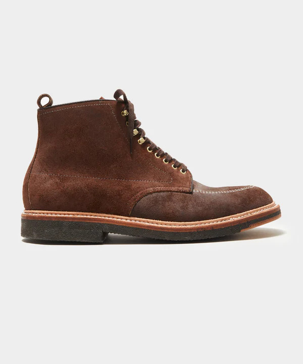 Todd Snyder x Alden Indy Boot in Tobacco Reverse Chamois Leather | Todd Snyder