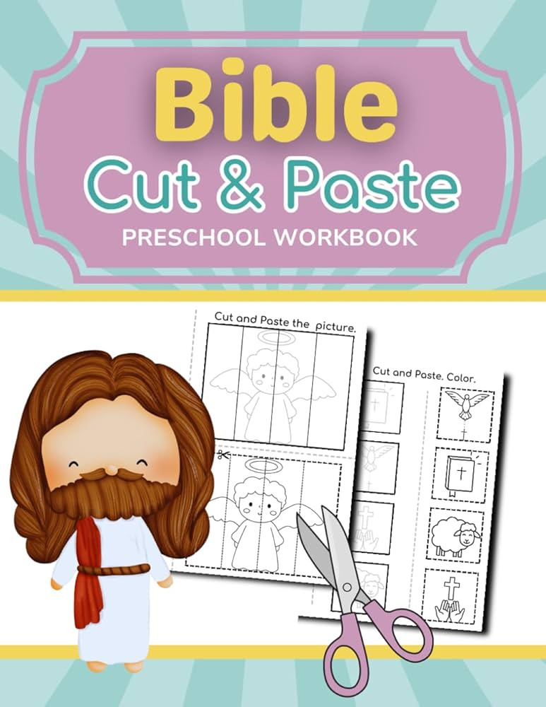 Bible Fun Cut and Paste Preschool Workbook, bible scissor skills: Christian sunday school workboo... | Amazon (US)