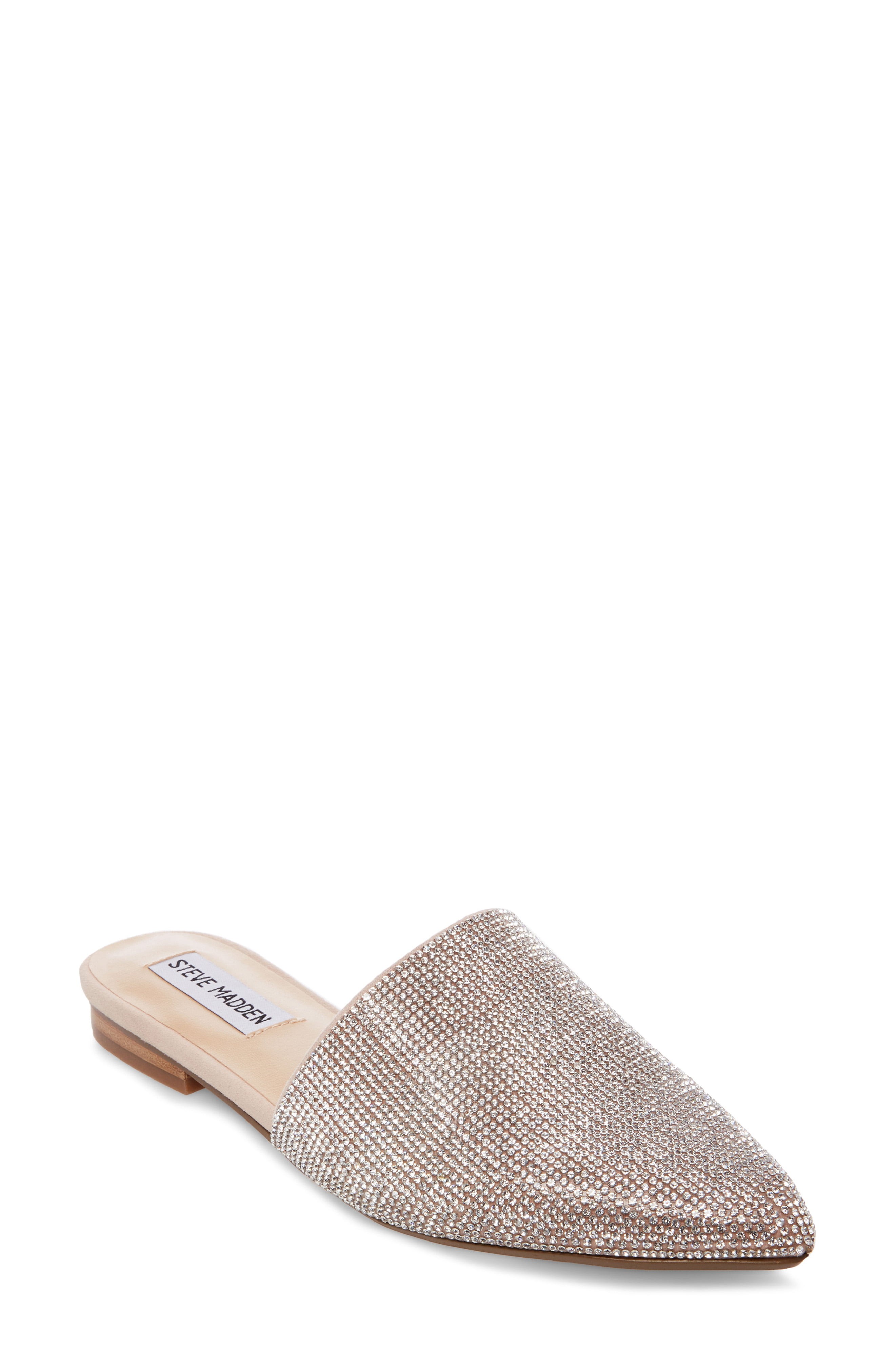 Women's Steve Madden Trace-R Crystal Mule, Size 5.5 M - Metallic | Nordstrom