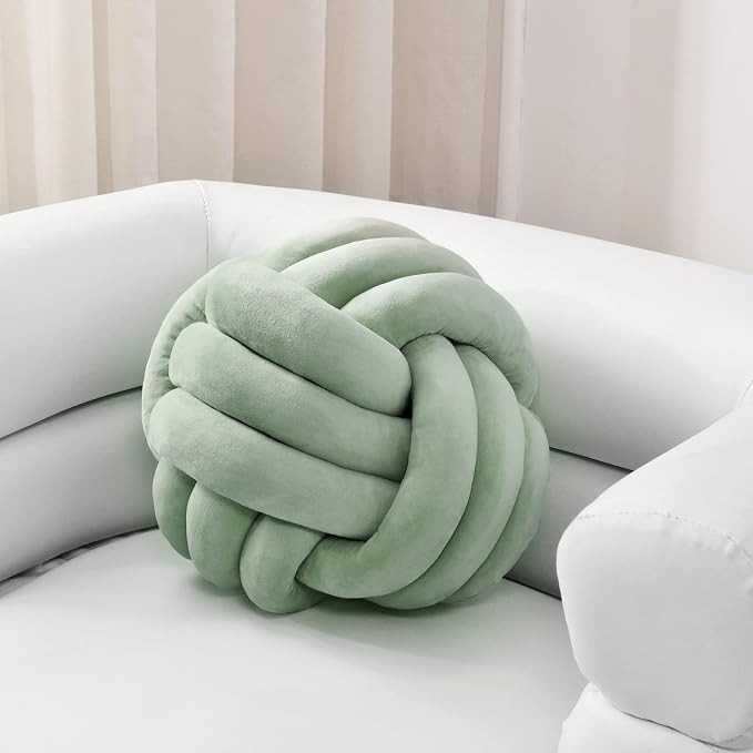 Sioloc Soft Knot Ball Pillows,Round Throw Pillow Cushion Home Decoration Plush Pillow,Throw Knott... | Amazon (US)