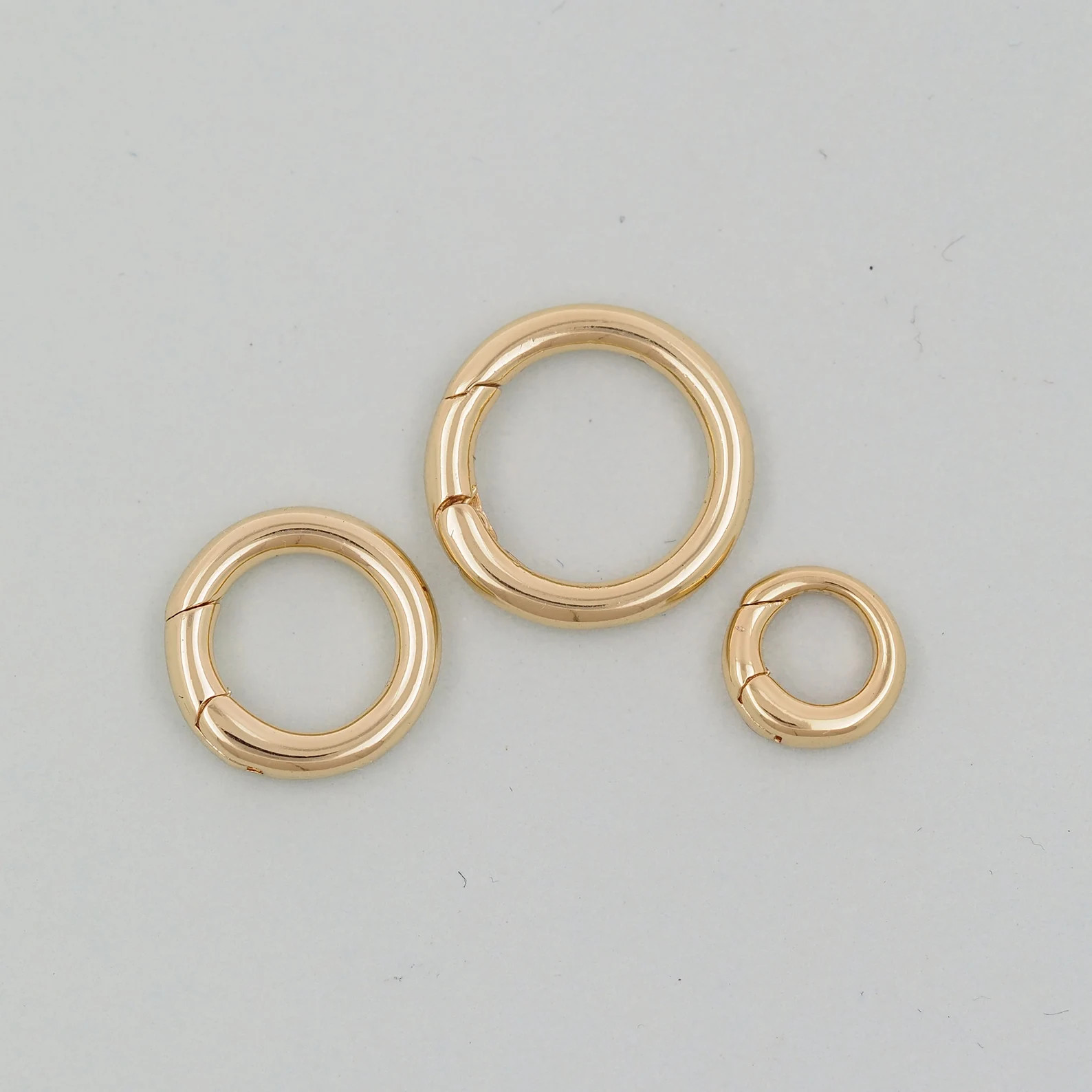 18K Gold Filled Round Carabiner Clasp,Carabiner Lock Connector,Spring Push Gate for DIY Jewelry F... | Etsy (Global)
