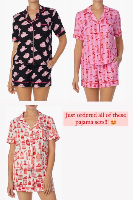 Pajamas. Cowboy boot pajamas. Cowboy hat pajamas. Hot sauce pajamas. Cute pajamas. Summer pajamas  

#LTKunder100 #LTKFind #LTKSeasonal