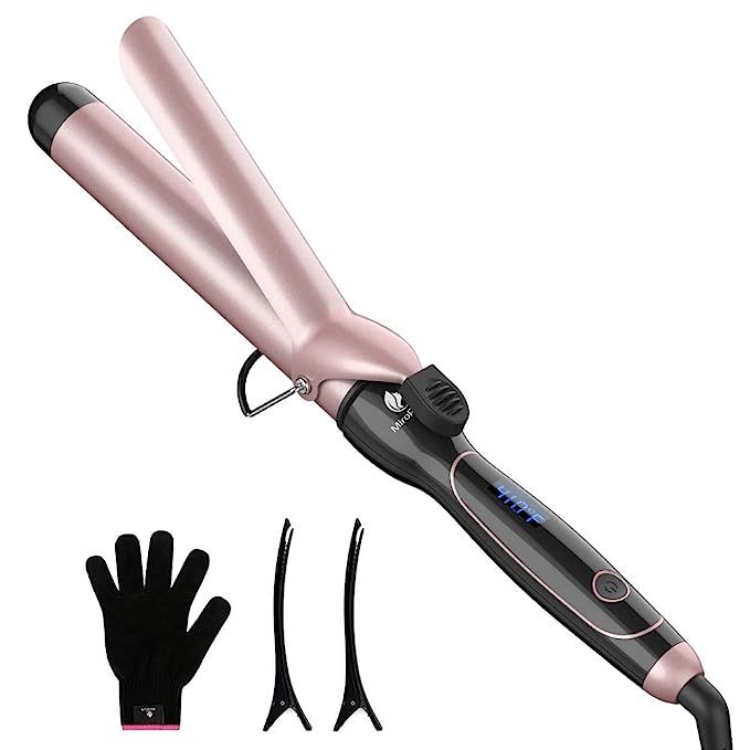 Curling Iron 1 1/2-inch Instant Heat with Extra-smooth Tourmaline Ceramic Coating, Glove Included | Amazon (US)