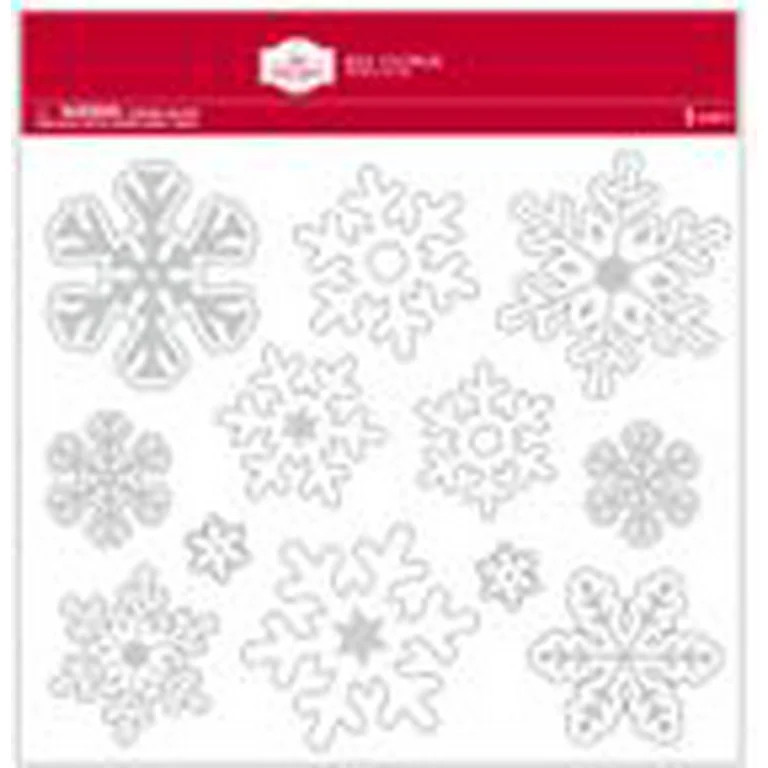 Snowflake Christmas Gel Window Clings, White, 11.5" x 12", by Holiday Time | Walmart (US)