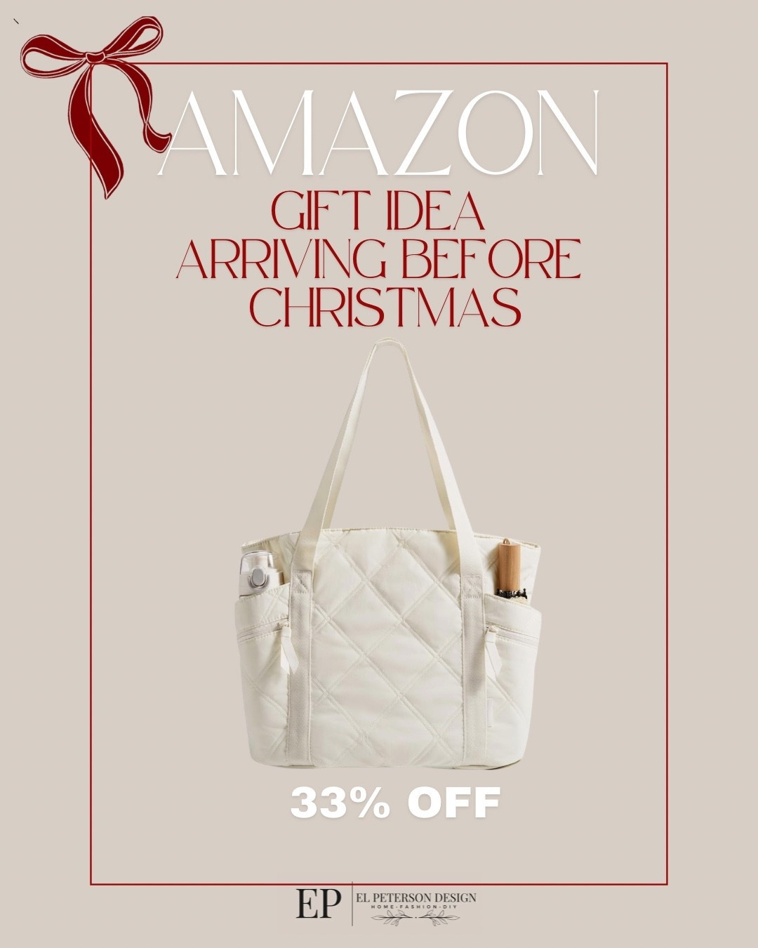 Amazon
Gift idea arriving before Christmas 
Tote bag 

#LTKGiftGuide #LTKSaleAlert #LTKFindsUnder50