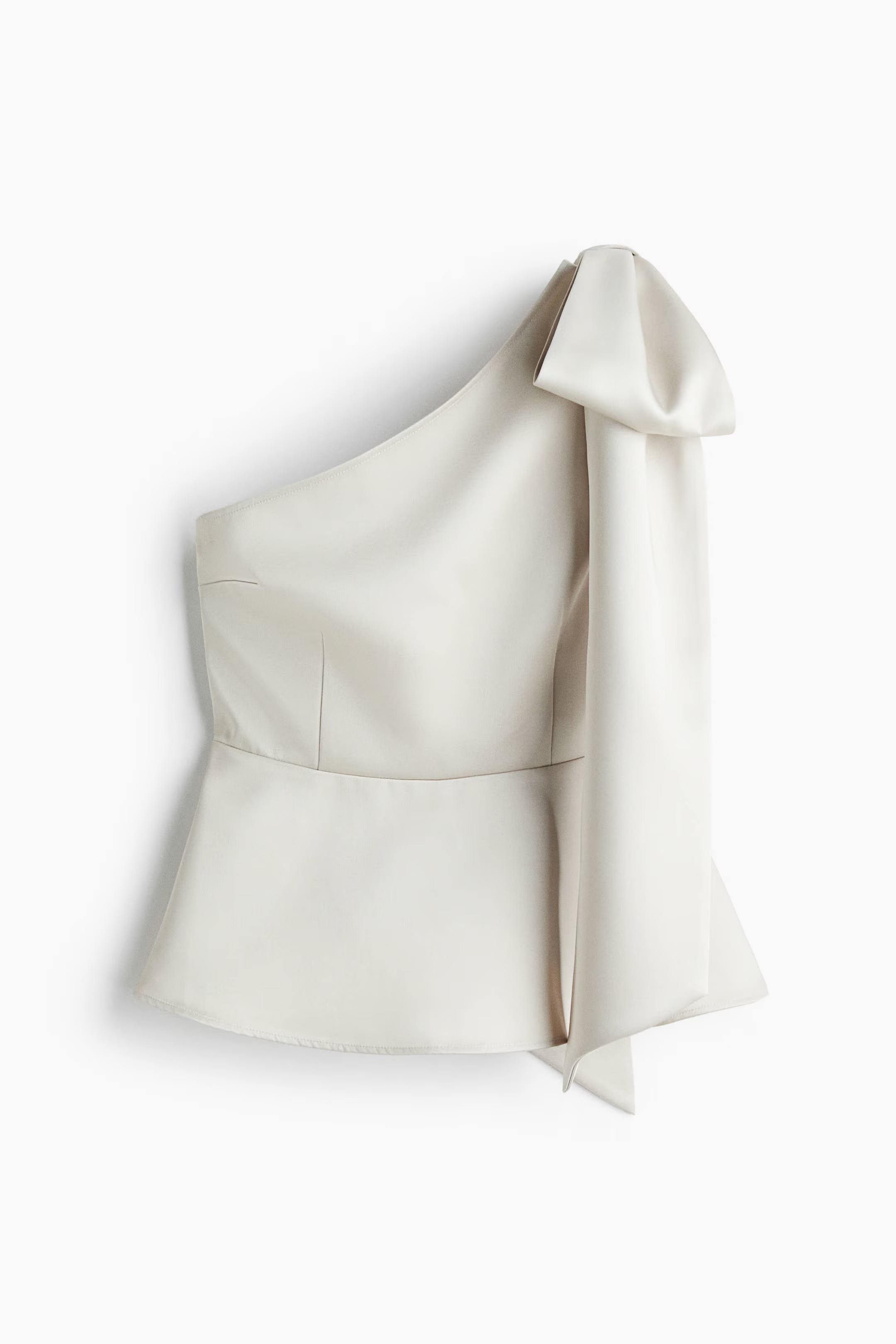 Bow-detail one-shoulder top | H&M (UK, MY, IN, SG, PH, TW, HK)