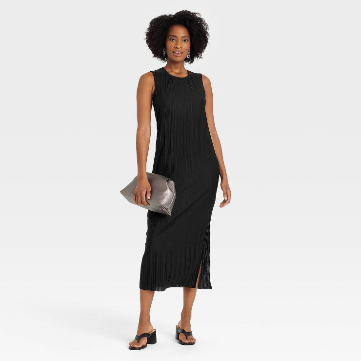 Women's Sleeveless Plisse Knit Dress - A New Day™ | Target