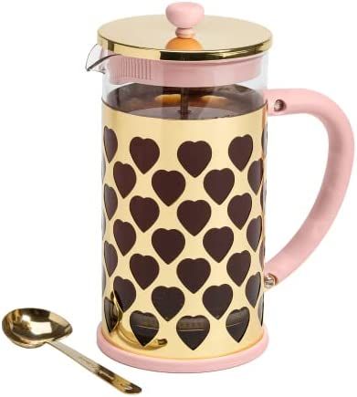Paris Hilton French Press Coffee Maker With Heart Shaped Measuring Scoop, 2-Piece Set, 8-Cup or 3... | Amazon (US)