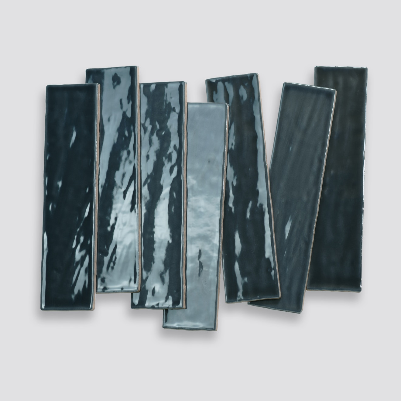 Marin 2.5" x 10" Ceramic Wall Tile in Midnight Tide | Bedrosians Tile and Stone
