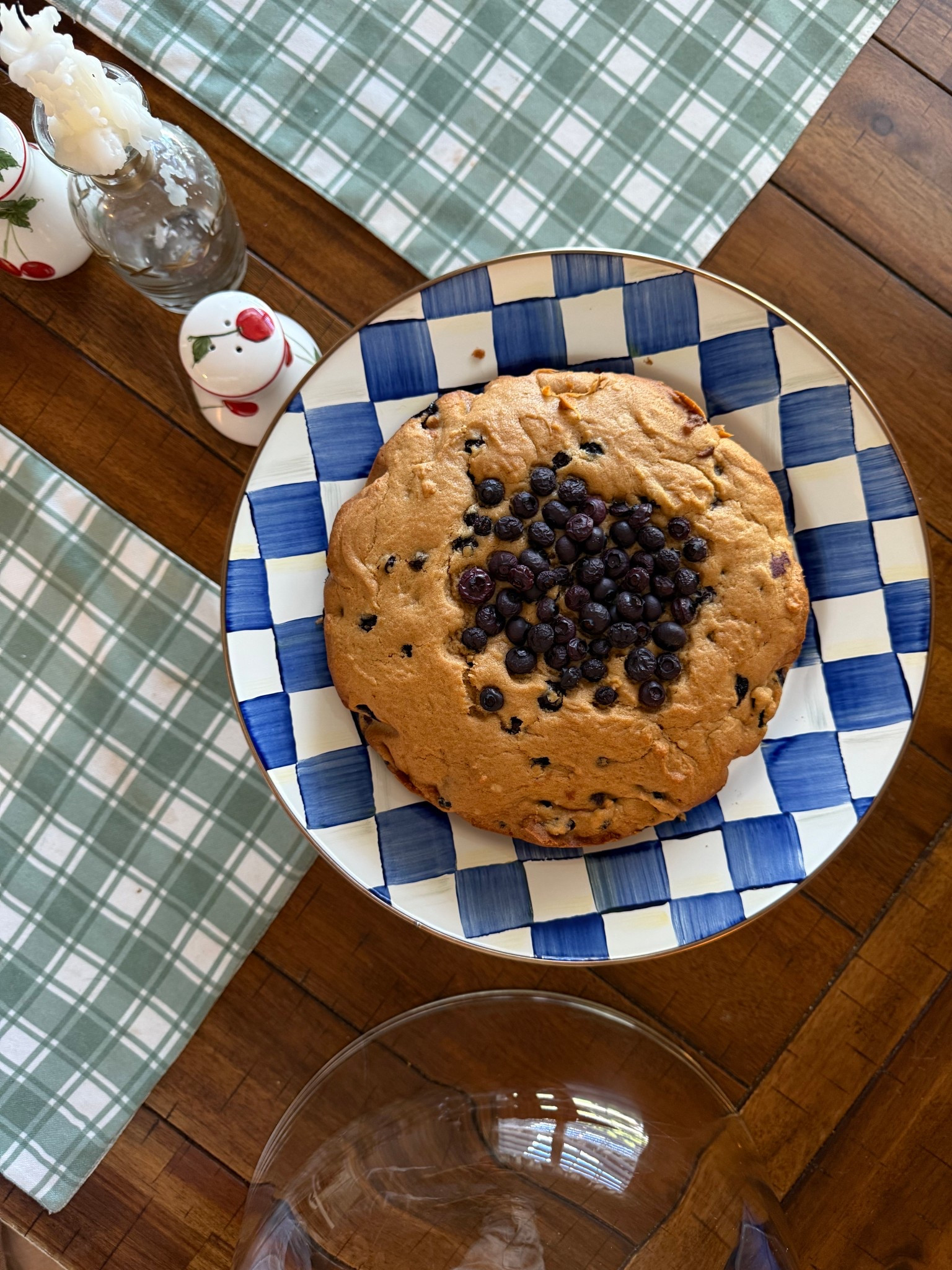 The best little blueberry breakfast cake, on the cutest royal blue check cake plate. Mackenzie Childs is currently having up to 60% off select items! Don’t miss this sale 👏 

#LTKGiftGuide #LTKHome #LTKSaleAlert