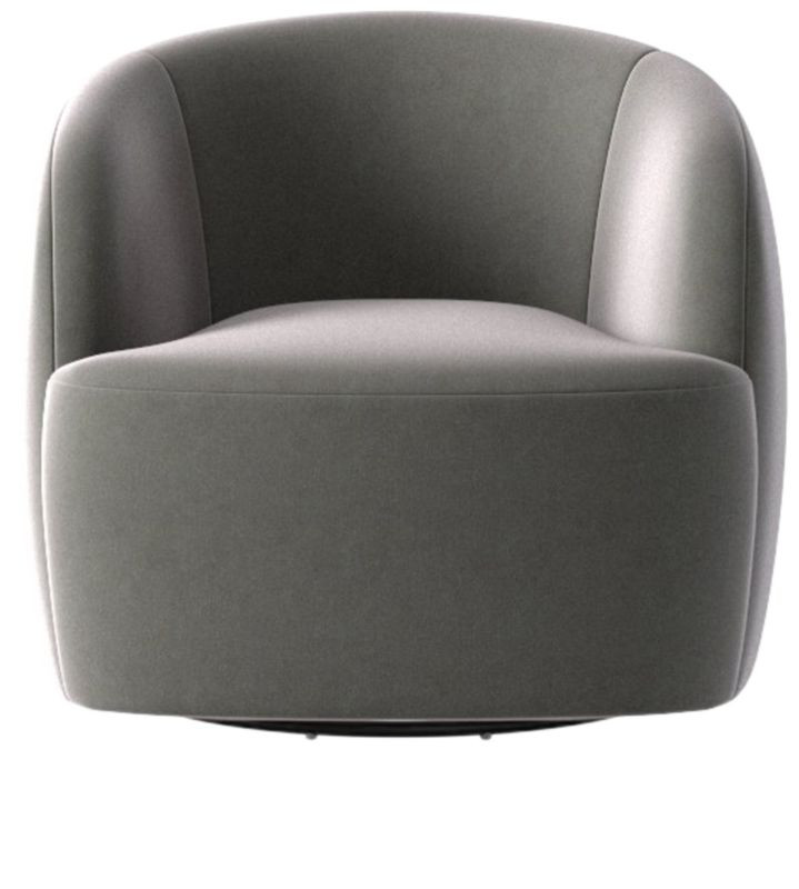 Gwyneth Swivel Chair Luca Storm by Goop | CB2 | CB2
