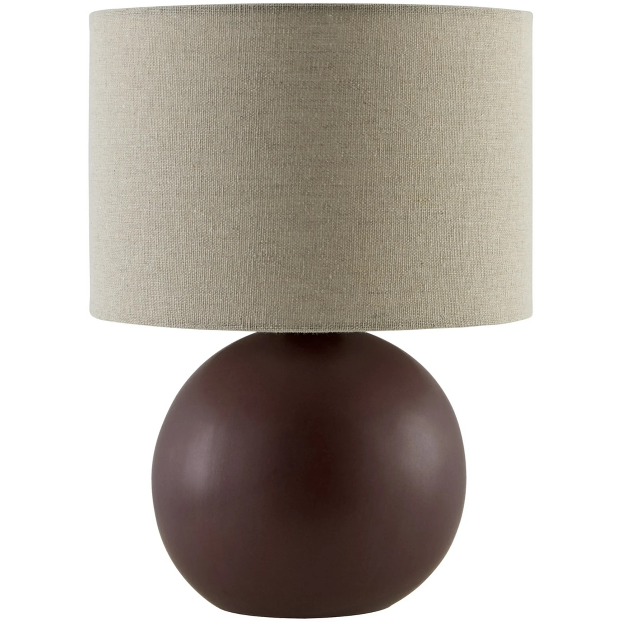 Livabliss Elio Modern Accent Table Lamp, 10-inch, Dark Brown with Beige Shade | Walmart (US)