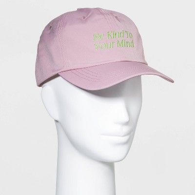 Women's Be Kind to Your Mind Nylon Baseball Hat - Light Pink | Target