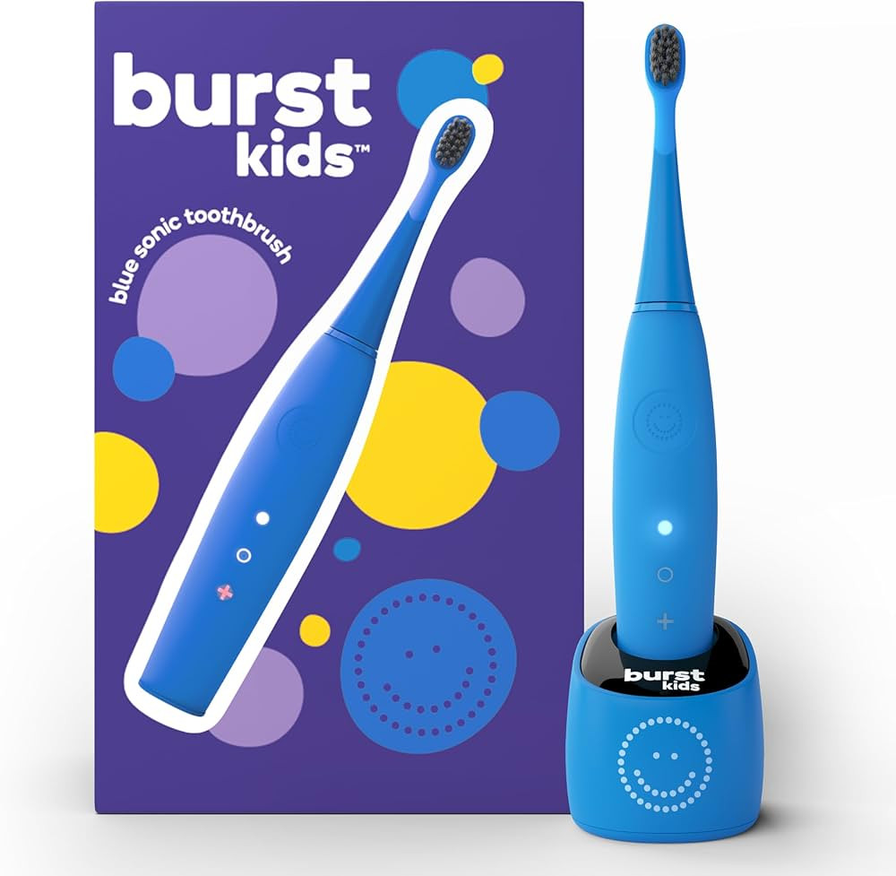 Burst Kids & Toddlers Electric Toothbrush (Blue) | Soft Bristles | Two Minute Timer | Rechargeabl... | Amazon (US)