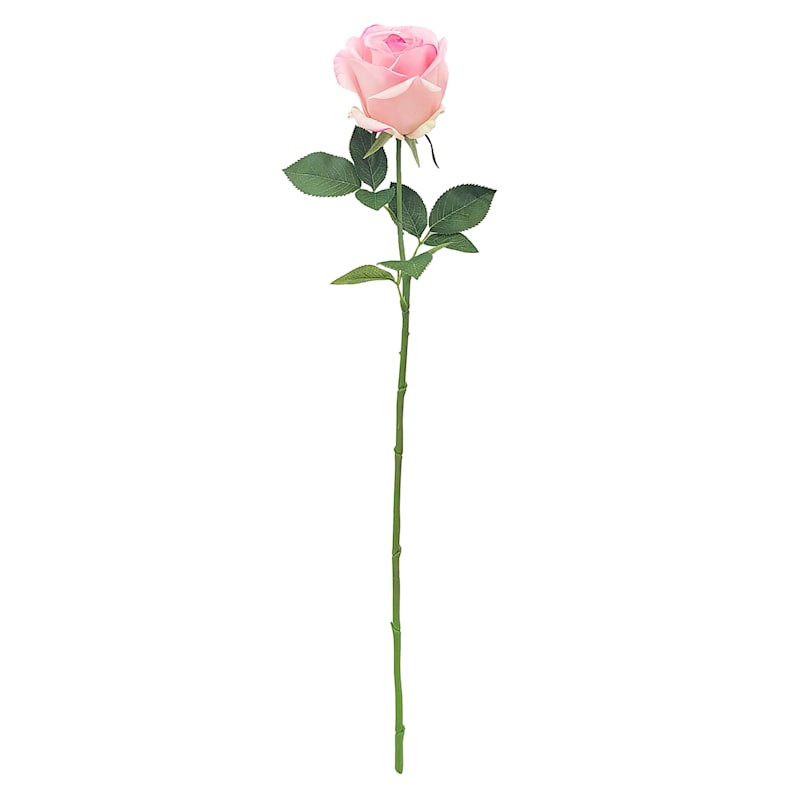 Pink Real Feel Rose Floral Stem, 27" | At Home