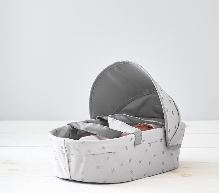 Gray Stars Soft Doll Bassinet | Pottery Barn Kids