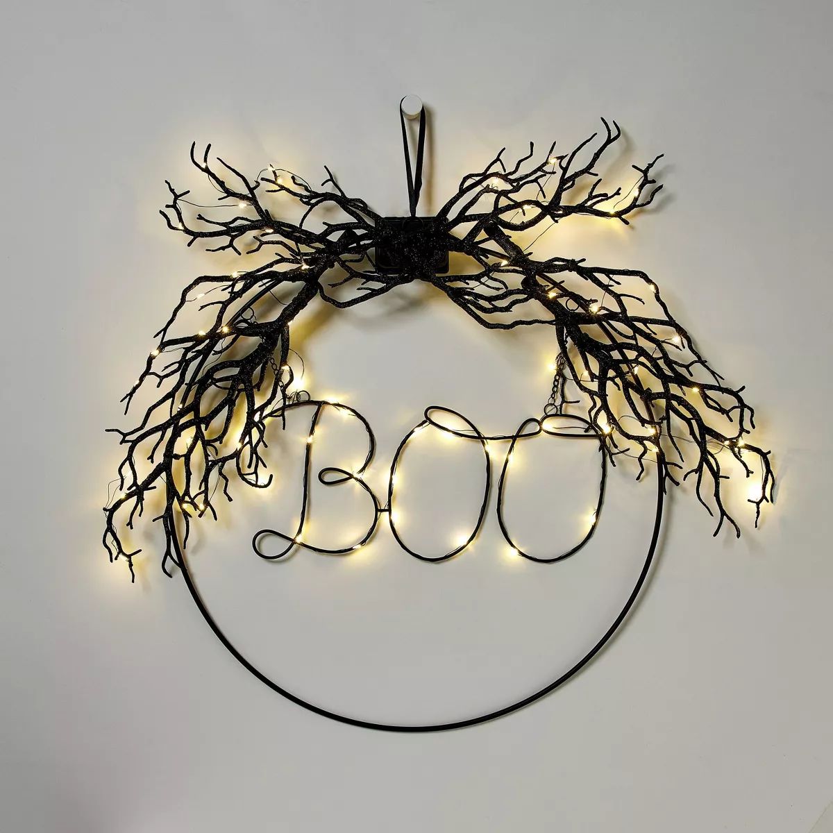 Light Up Boo Halloween Hoop Wreath - Hyde & EEK! Boutique™ | Target