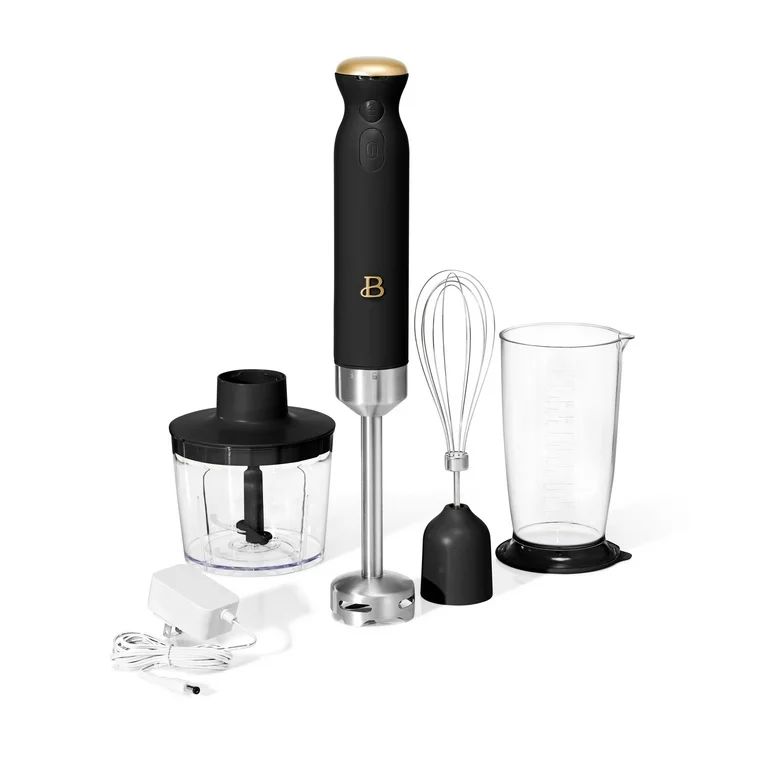 Beautiful Cordless Hand Blender with Attachments, Black Sesame by Drew Barrymore - Walmart.com | Walmart (US)