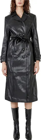 Faux Leather Trench Coat | Nordstrom