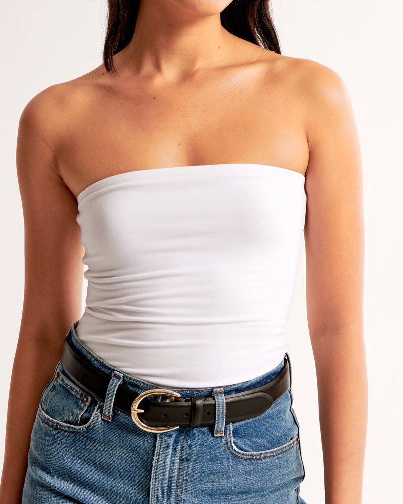 Cotton-Blend Seamless Fabric Tuckable Tube Top | Abercrombie & Fitch (US)