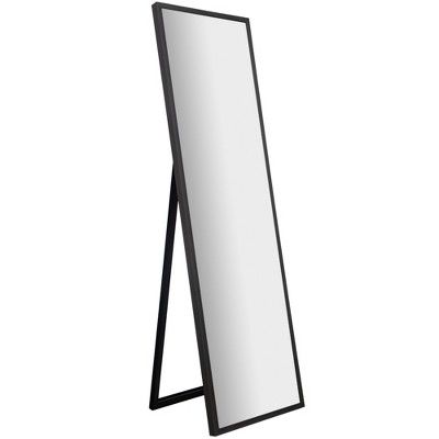 16"x57" Framed Floor Free Standing Mirror with Easel Gray - Gallery Solutions | Target