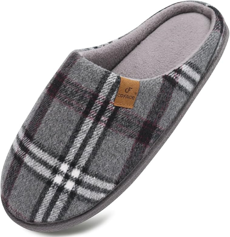 COFACE Unisex Mens Womens Cozy Memory Foam Scuff Slippers Casual Slip On Warm House Shoes Indoor/... | Amazon (US)