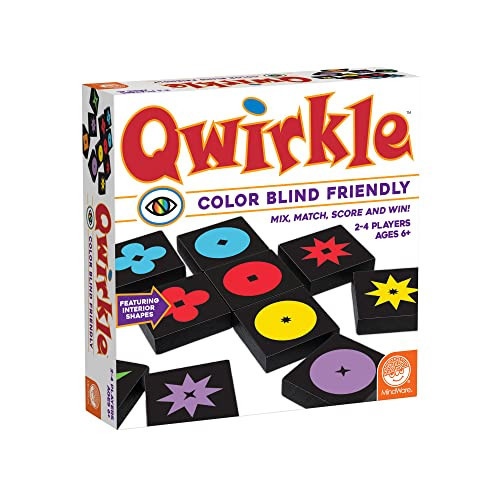 MindWare Qwirkle Color Blind Friendly Family Game Game for Kids and Adults - Fun Family Game Night Game for Concentration and Visual-Thinking Skills - Ages 6+ | Amazon (US)