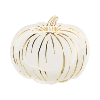 Cream Pumpkin Shaped Plate | My Mind's Eye