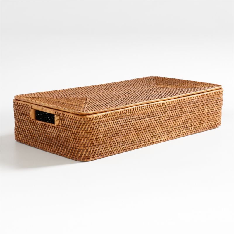 Sedona Honey Under Bed Storage Basket | Crate & Barrel | Crate & Barrel