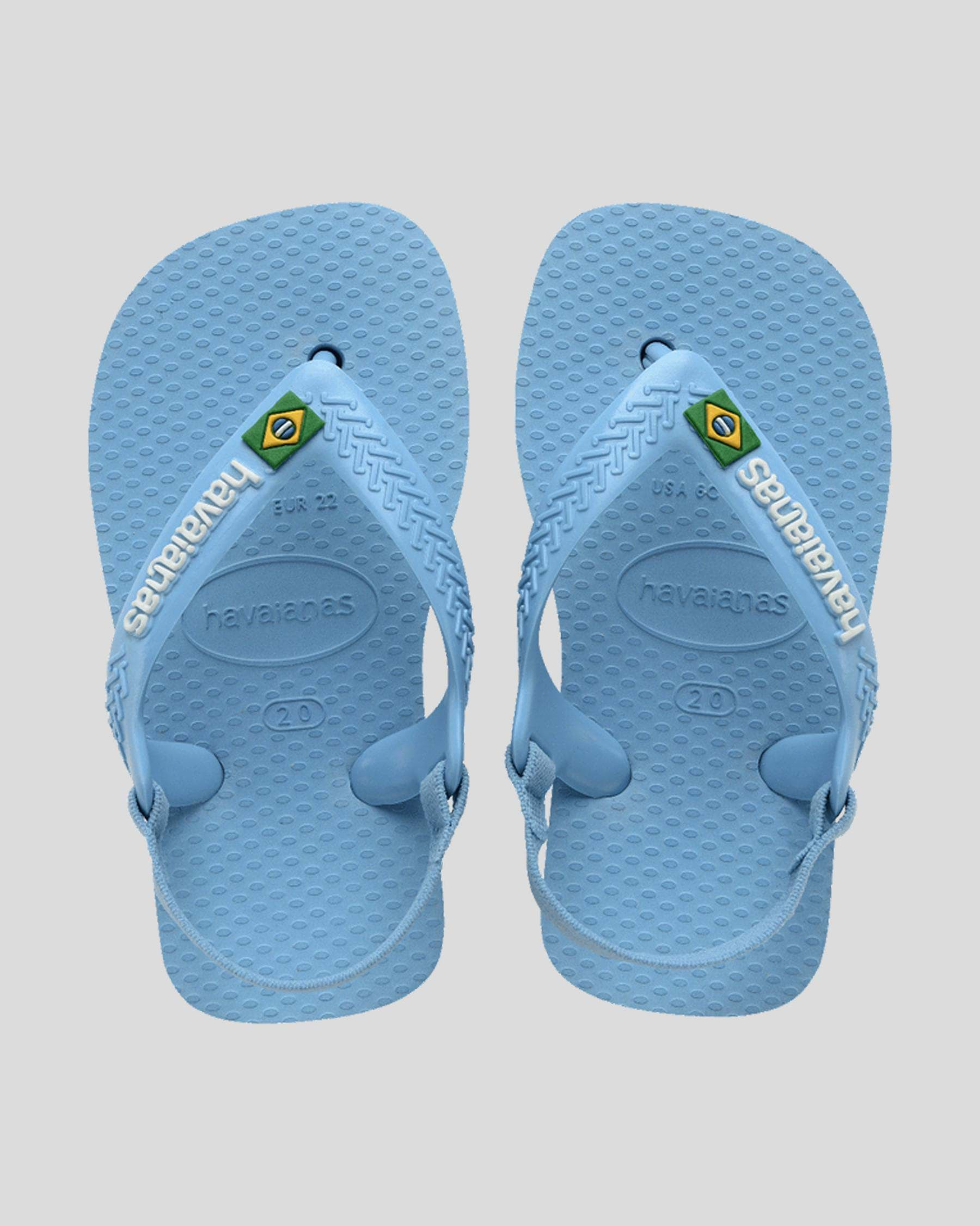 Havaianas Toddlers' Brazil Logo Flip Flops Slippers in Lavander Blue Size 21 | City Beach (US)