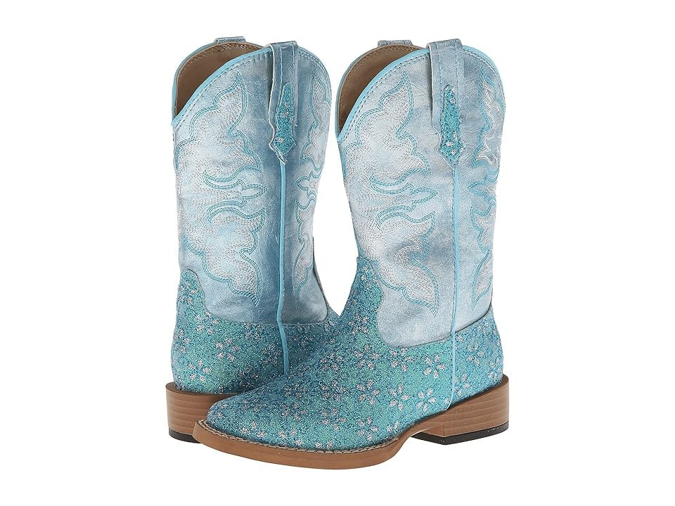 Roper Kids Bling Glitter (Toddler/Little Kid) Girl Cowboy Boots Blue : 3 Little Kid M, Manmade | Zappos
