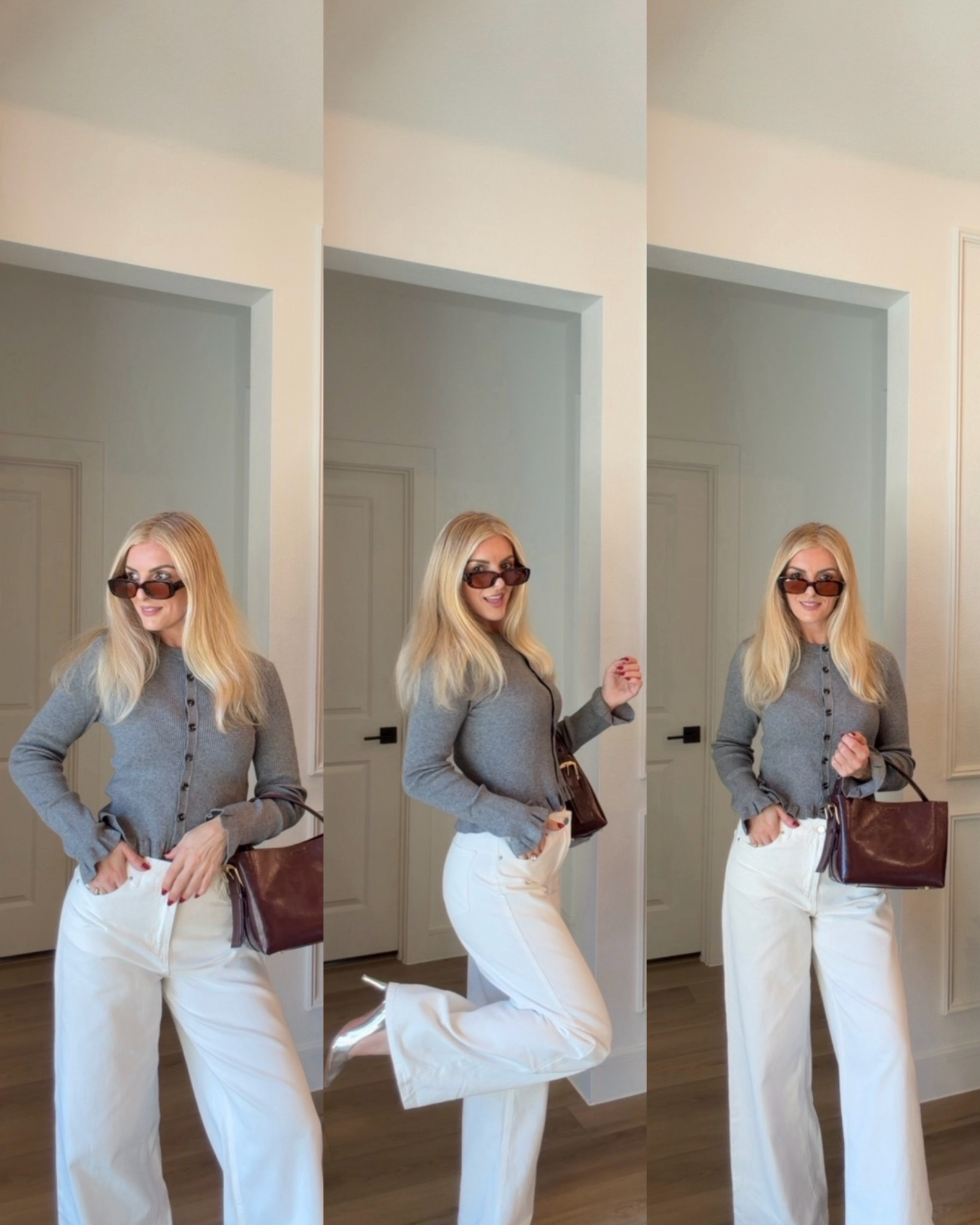 Gray + white with a touch of burgundy boldness 🍷
Because neutrals hit different when you add a statement piece.
#ootd #styleinspo #LTKshop #LTKfashion #LTKstyle #neutraloutfit #fallfashion #burgundyvibes #outfitinspo #fashionreel #trendingfit

#LTKFindsUnder50 #LTKItBag #LTKFindsUnder100