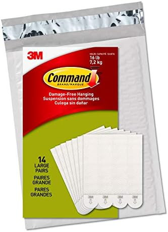 Command Large Picture Hanging Strips Heavy Duty, White, Holds up to 16 lbs, 14-Pairs, Easy to Ope... | Amazon (US)