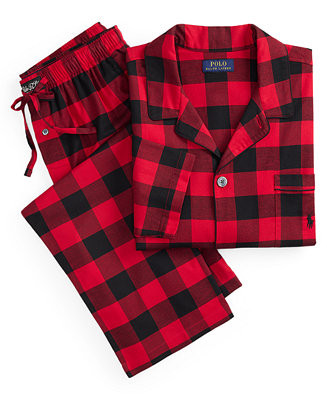 Polo Ralph Lauren Men's 2-Piece Buffalo Check Sleepwear Set - Macy's | Macy's