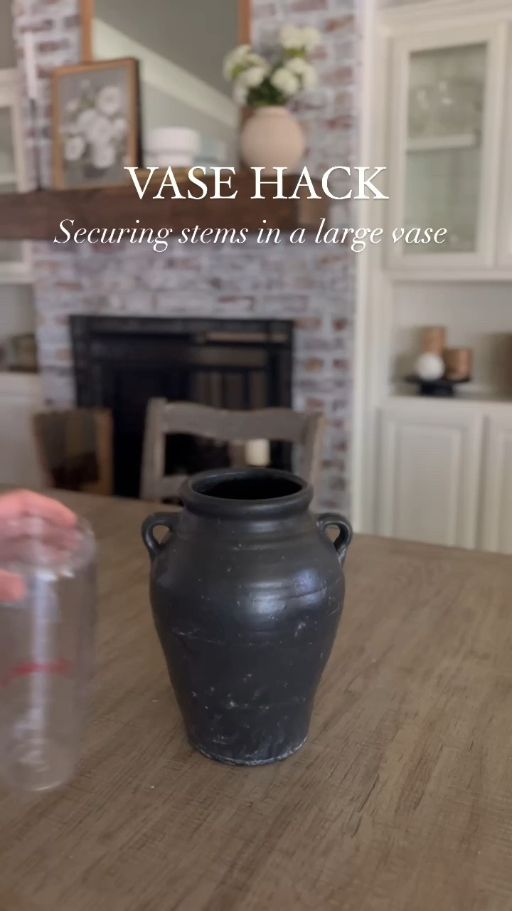 Vase hack!  If you have a vase with a wide mouth, you can secure your stems in a tall cup so they stand upright.  Add some shopping bags around the cup to keep it sturdy if you need to! 

This vase is from Hobby Lobby but linked a similar one that’s on sale right now!  The stems come in a pack of three. I used two in this vase. 

Amazon home, Amazon finds, home decor, black vase, Amazon stems, faux greenery 

#LTKHome #LTKVideo #LTKFindsUnder50