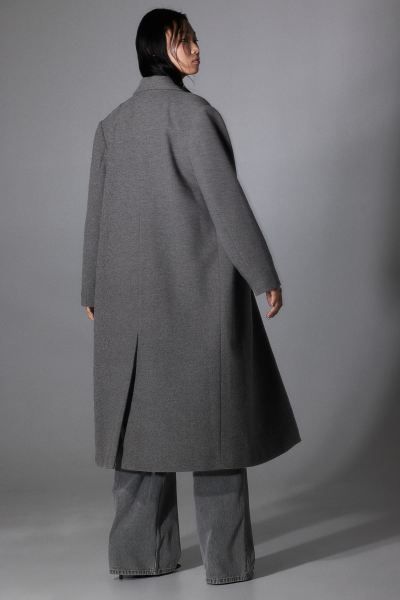 Manteau à fermeture droite - Gris foncé - FEMME | H&M FR | H&M (FR & ES & IT)