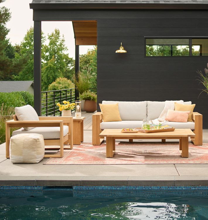 Polson Teak Outdoor Lounge Collection | Rejuvenation
