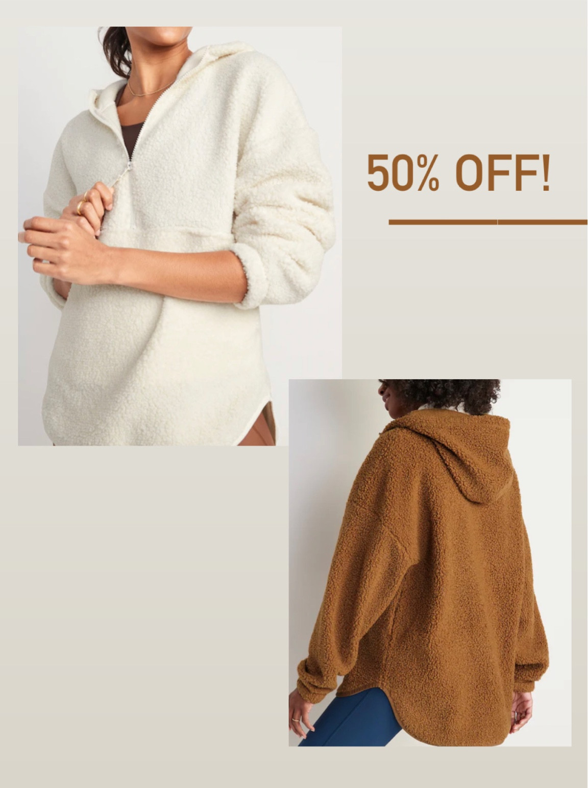 Sherpa hoodie 

#LTKsalealert #LTKunder50 #LTKstyletip