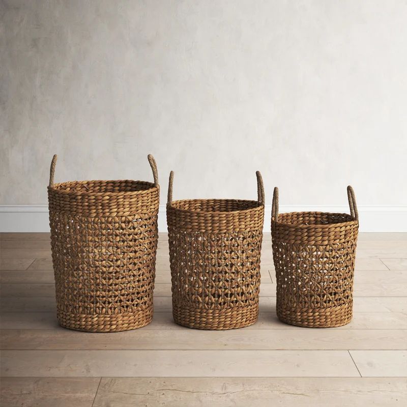 3 Piece Seagrass Basket Set | Wayfair North America