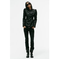 Zara - Jacquard-Blazer Mit Knebelverschluss - S - Schwarz - Damen | Zara DE