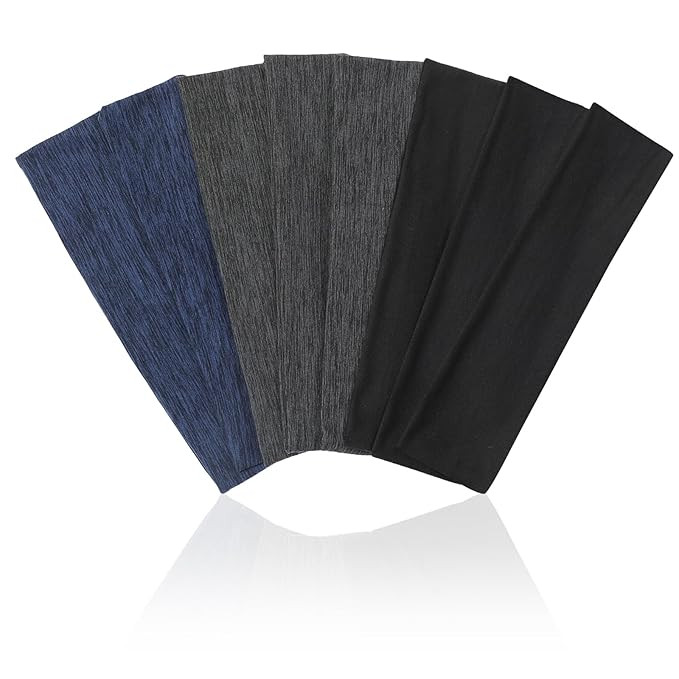 8 Pack Sport Headbands for Women, Elastic Soft Fabric Non-Slip Hair Bands Hair Warp for Daily Wor... | Amazon (US)