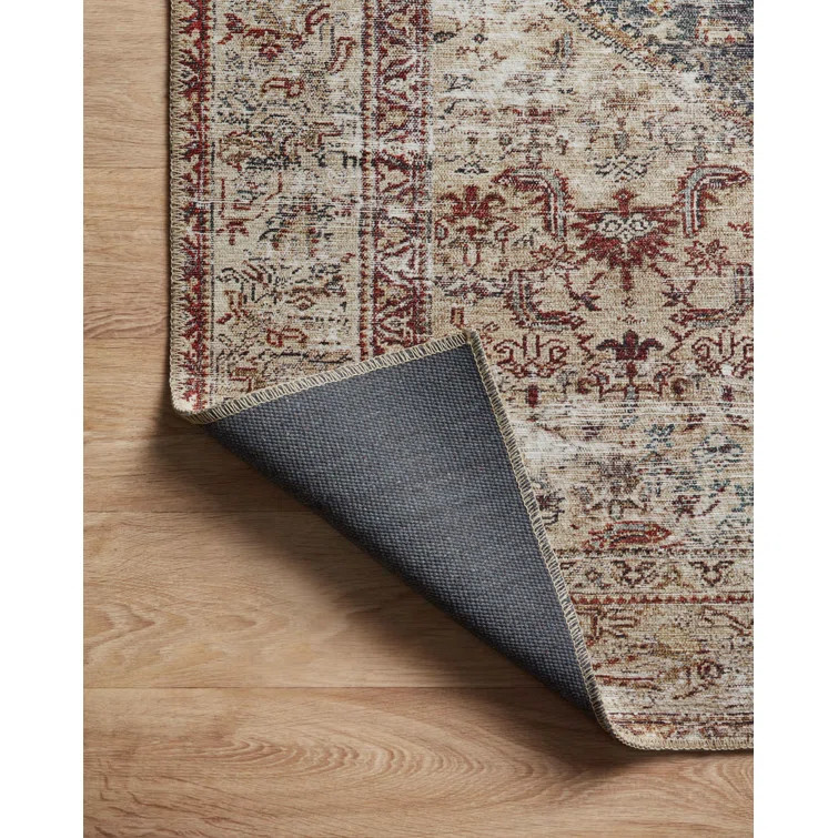 Georgie Oriental Area Rug in Teal/Antique | Wayfair North America