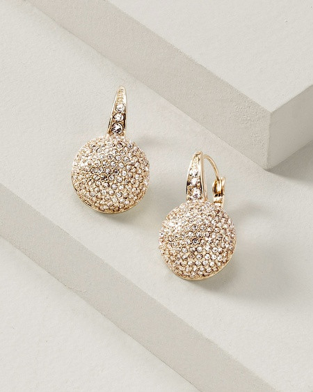 Gold Crystal Drop Earrings | White House Black Market