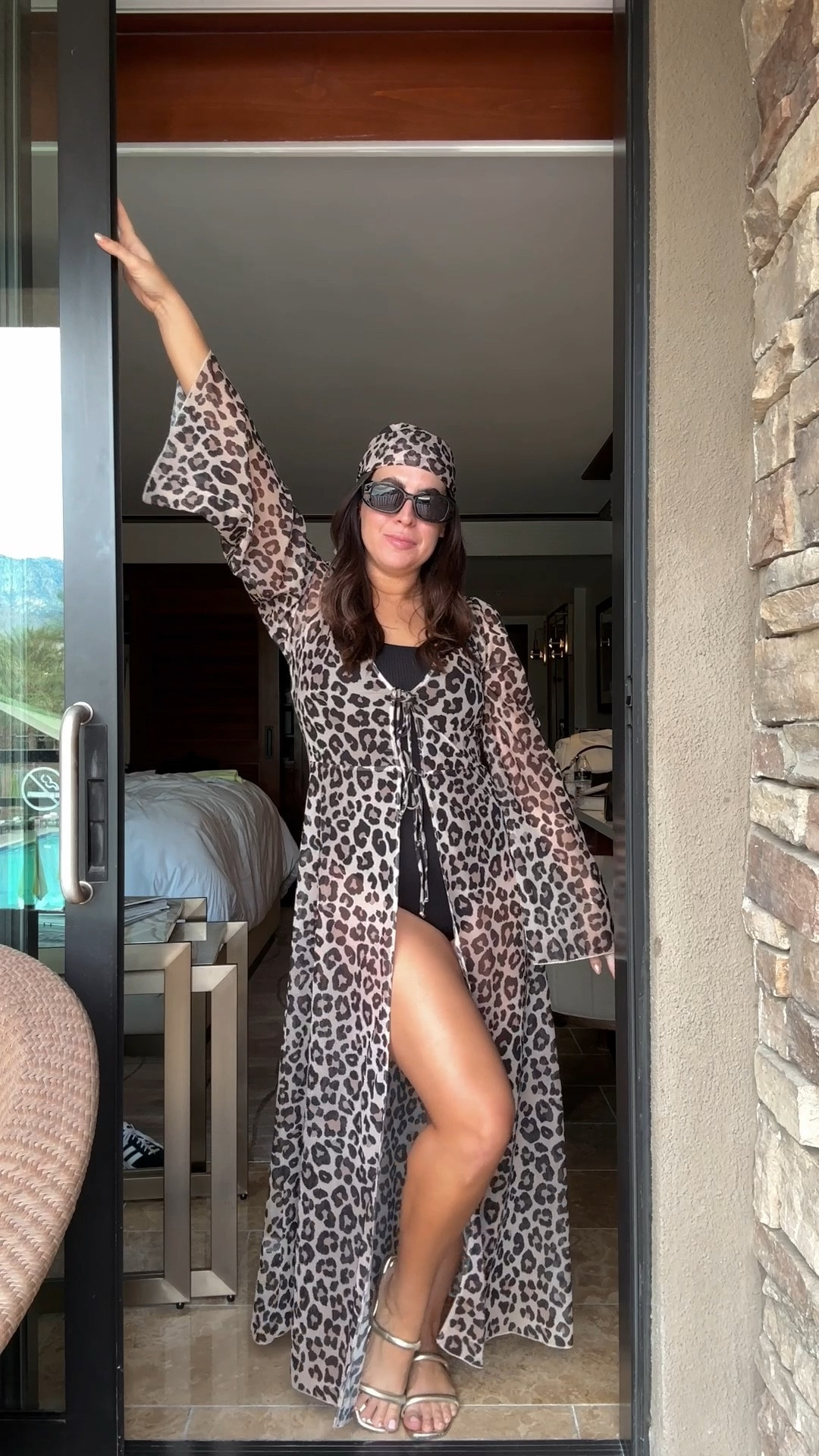 Palm Springs Spa Day Outfit 🖤 wearing a medium in this amazing Show Me Your Mumu coverup and bathing suit

Vacation outfit | coverup | ootd | travel | outfit inspiration | beachwear 