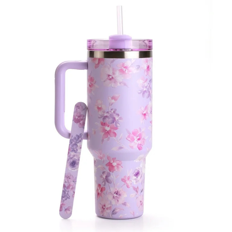 Hi Peach Layne 40oz Purple Beauty Insulated Tumbler with Nail File | Walmart (US)