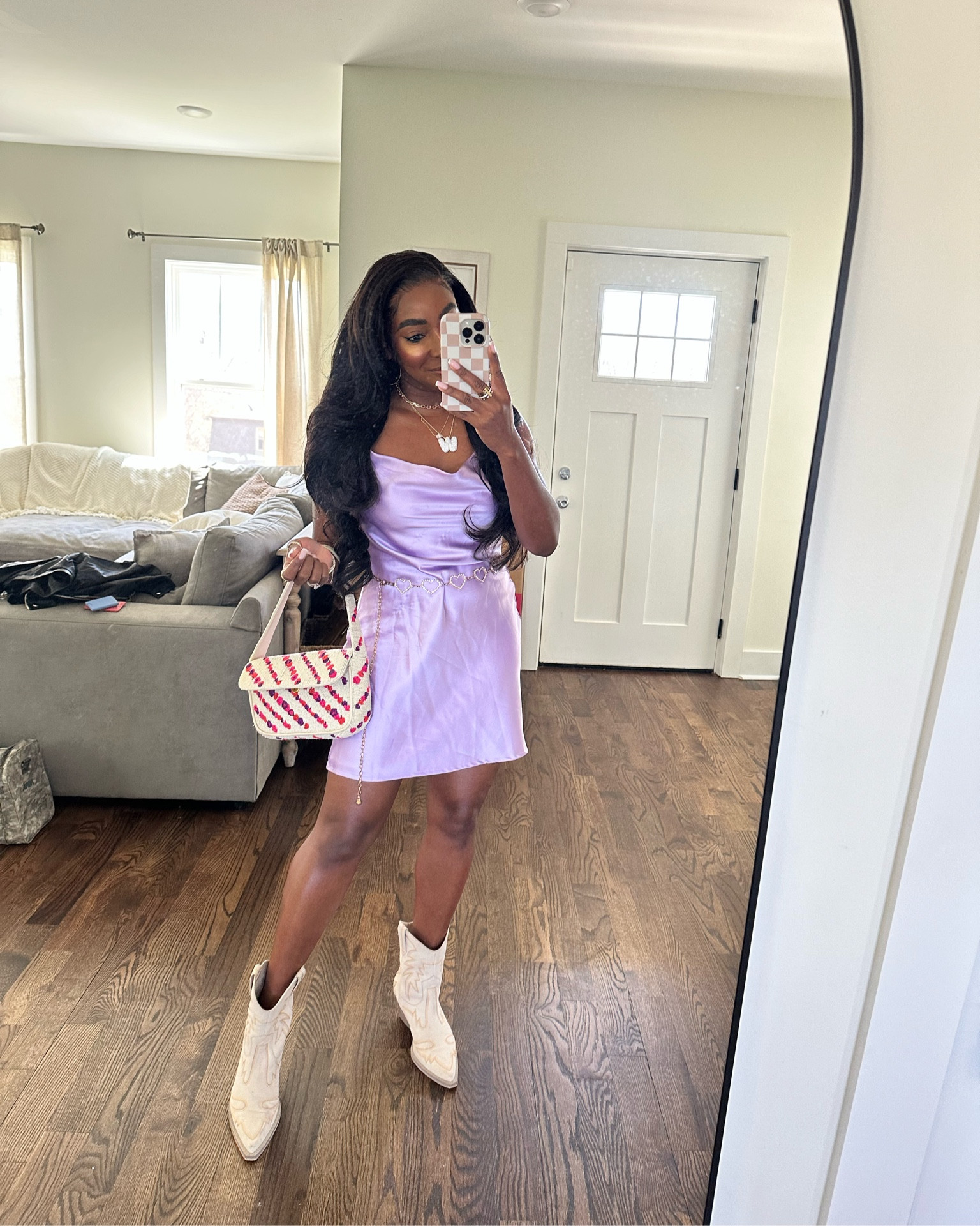 Dress Size: medium (on major sale)

Spring dress, spring dresses, summer dress, summer dresses, silk dress, satin dress, lavender dress, white boots, white booties, cowboy boots, cowgirl boots, cream boots, festival season, festival outfits, Whitney wiley, lane 201, dolce vita, 

#LTKsalealert #LTKfindsunder50 #LTKFestival