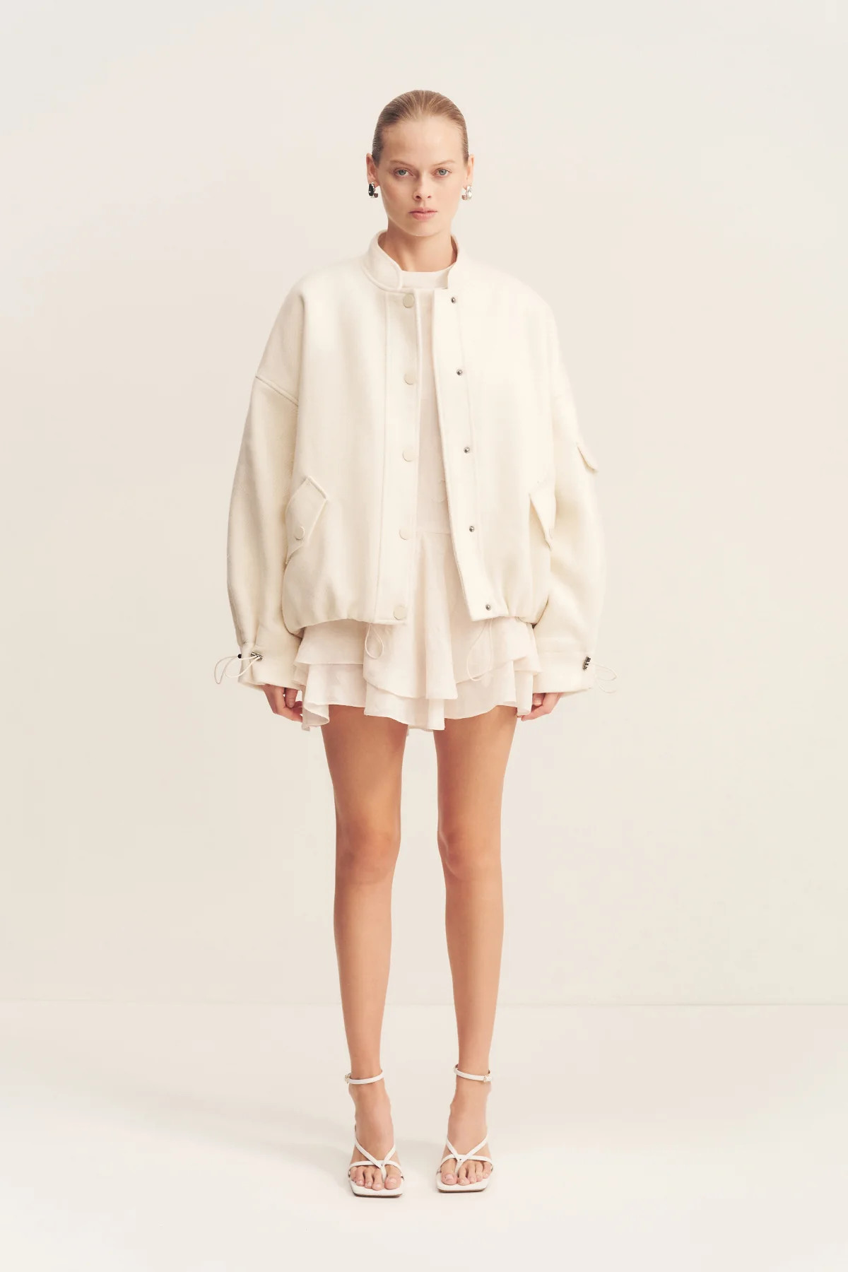 Ludlow Bomber Jacket | Ivory | Outerwear | Shona Joy | Shona Joy